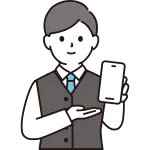 Male Mobile Phone Salesperson Upper Body SVG Icon